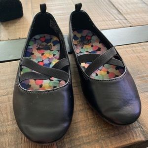 Girls toddlers black flats